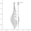 Black Bow Jewelry Long Textured Abstract Post Dangle Earrings in Sterling Silver - 3 of 4