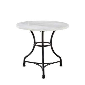 Claire Round Cafe Table White/Black - Steve Silver Co.