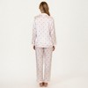 Anna-Kaci Lounge Women's 2-Piece Set Polka Dot Satin Button Front Pajama Top with Ruffle Trim and Matching Relaxed Fit Lounge Pants - 3 of 4