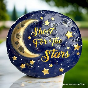Shoot for the Stars Stepping Stone, 9.5" Galactic Moon and Stars Space Themed Gift| OrnamentallyYou - 1 of 4