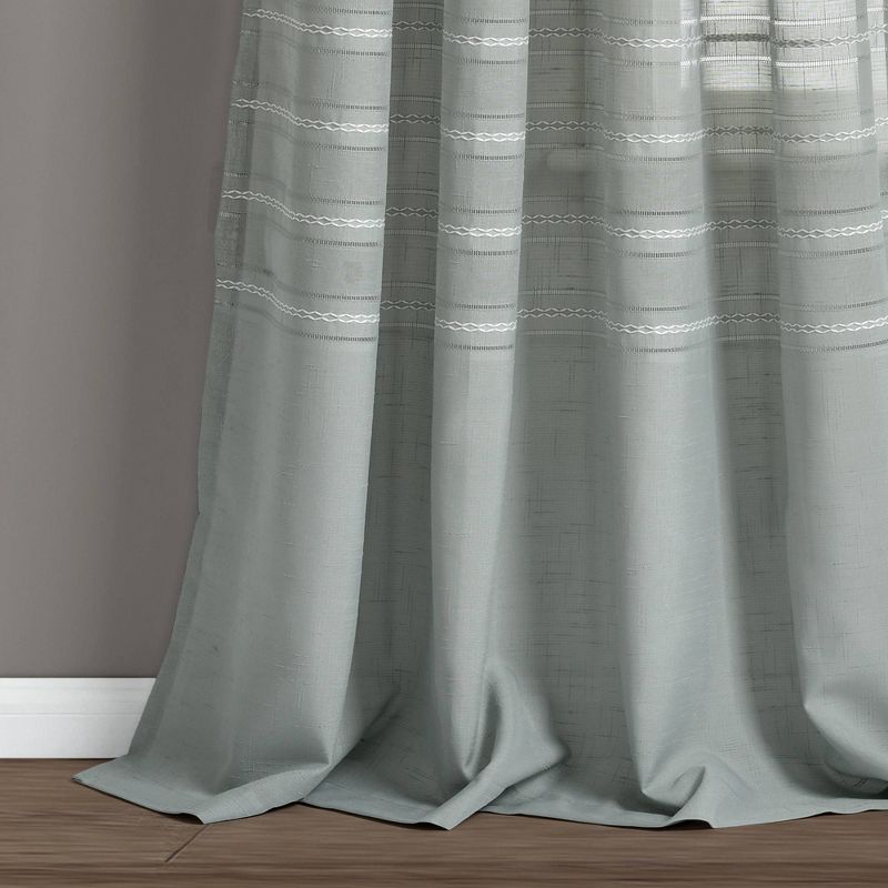 Set of 2 52"x84" Bridie Sheer Window Curtain Panels - Lush Décor, 5 of 8