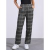 INSPIRE CHIC Women's Plaid Elastic Waist Casual Work Office Long Pants - 2 of 4