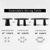 65" Modern Oval MDF Dining Table with Leaf, 3-in-1 Expandable Table for 4 to 8 People, for Kitchen or Dining Room-Maison Boucle - 4 of 4