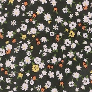 floral black white