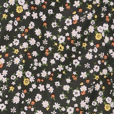 floral black white