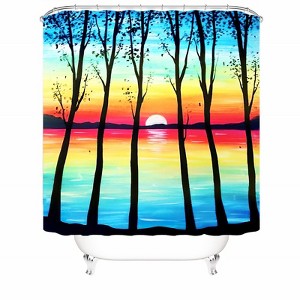 Sunset Shower Curtains for Bathroom Waterproof Fabric Bath Curtain Durable Soft Stylish Bathroom Decor 72x72 Inch - 1 of 1