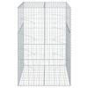 vidaXL Gabion Basket Silver Galvanized iron wire 39.4x39.4x59.1 in - 3 of 4