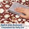 Area Rug Floral Washable Rug Vintage Non-Slip Carpet Indoor Floor Stain Resistant Carpets for Bedroom - 4 of 4