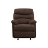 Microfiber Glider Recliner with Pillow Top Armrest, Tufted Design - 4 of 4