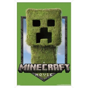 Trends International A Minecraft Movie - Creeper Logo Framed Wall Poster Prints - 1 of 4