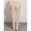 INSPIRE CHIC Women's Vintage Tartan Plaid Elastic Waist Straight Long Trousers - 4 of 4