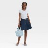 Girls' Pleated Denim Mini Skirt - art class™ - 3 of 3