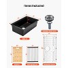 VEVOR 30 inch Kitchen Sink Workstation, Undermount Granite Sink, Drop-In Single Bowl Farmhouse Basin with Multiple Accessories, (Black) - 4 of 4