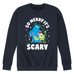 Men's - Monsters, Inc. - Mike and Sulley So Merry It's Scary Graphic Fleece Sweatshirt - 1 of 4