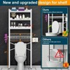 Over Toilet Storage Cabinet 4 Tier Bathroom Organizer with Adjustable Shelf Waterproof Feet Pad and Basket Multifunctional - 3 of 4