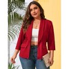 Coolmee Women Plus Size Blazers Business Casual Long Sleeve Open Front Work Office Suit Jackets Trendy Clothes with Pockets - 4 of 4
