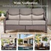 Buenhomino Patio Furniture Set with Fire Pit, Outdoor Wicker Furniture, 8 Pieces Deep Seat Rattan Conversation Sofa Sets with 6-inch Thicked Cushions - 4 of 4