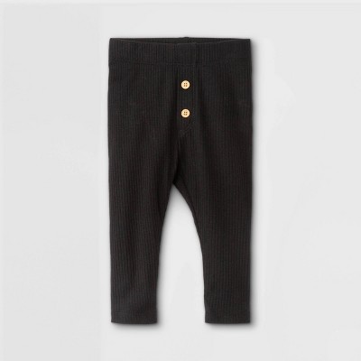 Image of Baby Rib Leggings - Cat & Jack™ Black Newborn