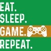Men's Design By Humans Eat Sleep Game Repeat By MeowShop T-Shirt - 2 of 2