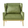 Modern Armchair Velvet Accent Chair Reading Chair Single Sofa Chair - ModernLuxe - 4 of 4