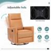 Okak Modern Upholstered Swivel Recliner Chair with Adjustable Footrest,Deep Seat Lounge Sofa Chair with High Backrest - 3 of 4