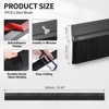 Unique Bargains Aluminum Nylon Door Brush Bottom Sweeps 35.46" x 2.68" Black 1 Pc - 2 of 4