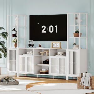 Combination TV Cabinet for TVs Up to 70", Large TV Stand with Bookshelves, Storage TV Cabinet, Multi-Functional Home Entertainment Center - 1 of 4