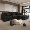WJShome Cloud Couch Modular Sectional Sofa,119.29" L Shaped Couch,Convertible Wide Seater,3 Seater With 1 Ottoman,Covers Washable&Replaceable - 2 of 4