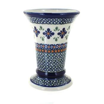 Blue Rose Polish Pottery 853 Zaklady Small Vase