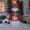 Gemmy 6 Ft. Airblown Animated Shivering Snowman Christmas Inflatable - White - 2 of 2