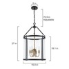 LLHZSY Modern Clear Glass Pendant Chandelier 15 9/10" Wide  4-Light Bucket Fixture for Dining Room Kitchen Island - 3 of 4