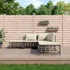 vidaXL Poly Rattan Patio Lounge Set in Anthracite - 5-Piece Outdoor Furniture Set with Cushions and Extra Seating Comfort for Garden, Terrace - 2 of 4
