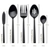Itopfox 45-Piece Forged Stainless Steel Flatware Set with Utensil-Serving Set, Silverware for 8, Matte Satin Finish, Dishwasher Safe - 4 of 4