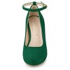 Allegra K Women's Back to College Round Toe Stiletto Heel Ankle Strap Pumps - 2 of 4