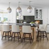 Arceso 26 Inch Bar Stools, 1pc Swivel Counter Stools with Back, Upholstered Barstools, Solid Wood Legs with Footrest - 3 of 4