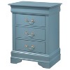 HomeStock Teal Nightstand 29x21x16 with Three Spacious Drawers, Vibrant Bedside Table for Bedroom Storage and Colorful Stylish Accent - 2 of 4