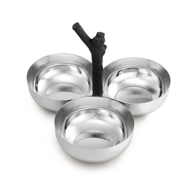 DEMDACO Twig Triple Bowl Server