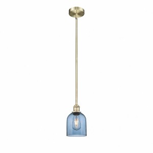 Bella - 1 Light Stem Hung Mini Pendant In Industrial Style-9 Inches Tall and 5.5 Inches Wide - 1 of 1