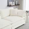 XIYUYEU Modern 111.5" L Shape Sofa Couch with Ottoman Upholstered 3 Seater Sleeper Sofa - 2 of 4