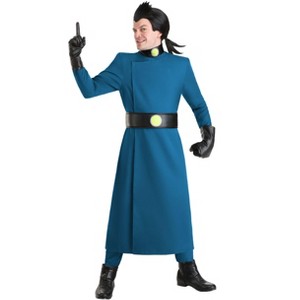 HalloweenCostumes.com Adult Dr. Drakken Costume | Disney Kim Possible Villain Men's Outfit with Blue Overcoat,  Collar, Gloves, & Wig - 1 of 4