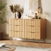 coucheta 47" Fluted Dresser for Bedroom with 6 Drawers, Modern Chest of Wooden Chest with Metal Handle, for Living Room, Hallway, Entryway - 4 of 4