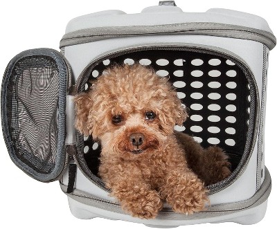 Pet Life Circular Shelled Perforate Lightweight Collapsible Military Grade Pet Carrier