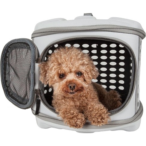 Gray Pet Cat Carrier Airline Approved, Dog Carriers for Small Dogs,  Collapsible Dog Cat Travel Carrier Bag for Small Medium Cat