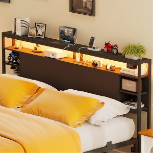 Besiost Headboards with Power Outlets and Storage Space - 1 of 4
