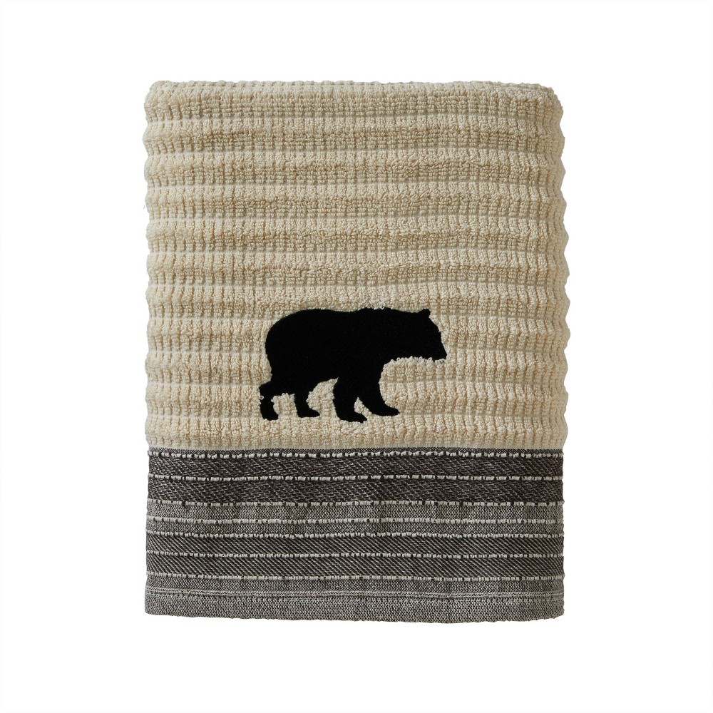 Photos - Towel Aspen Lodge Bath  Yellow - SKL Home: 100 Cotton, Jacquard Weave, Bear