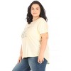 RAE DUNN - Women's Plus Size Short Sleeve Shirttail Hem T-Shirt - image 2 of 4