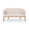 CIPACHO Mid Century Modern Loveseat with Plush Channel Stitching, Curved Backrest, and Brown Rubberwood Legs for Living Room Bedroom 55"x25.50"x30" - 2 of 4