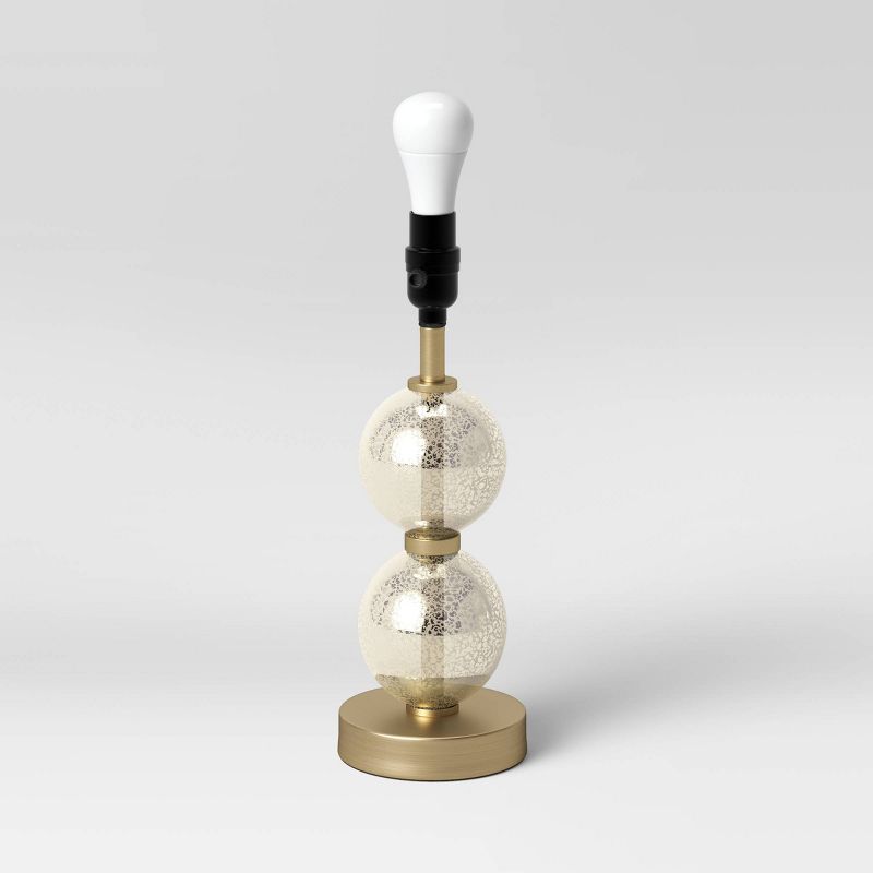 Stacked Glass Ball Table Lamp Base Brass - Threshold™, 1 of 9