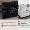 DOMETOUR Oversized 41.73" Chenille Sofa Chair, Modern Upholstered Armchair with 1 Toss Pillow, Deep Seat Reading Sofa for Bedroom Apartment - 3 of 4