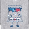 Men's - SpongeBob SquarePants - Flag Fill Sunglasses Graphic Fleece Sweatshirt - 2 of 4